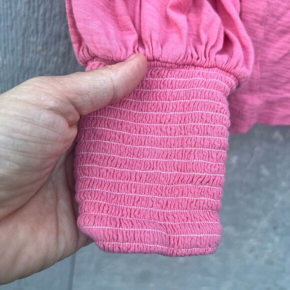 Nation sold at Revolve pink blouse in size medium closet staple capsule wardrobe - Picture 7 of 7